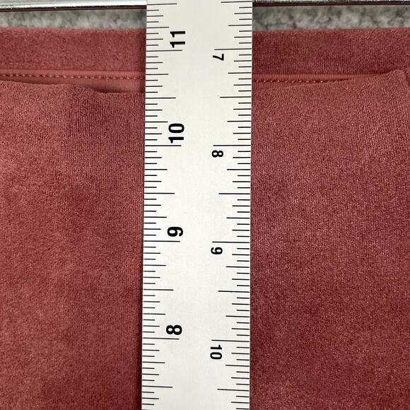 SPANX Faux Suede Leggings Womens Medium Tall Pink Rich Rose Shaping Soft Fall - Picture 11 of 12
